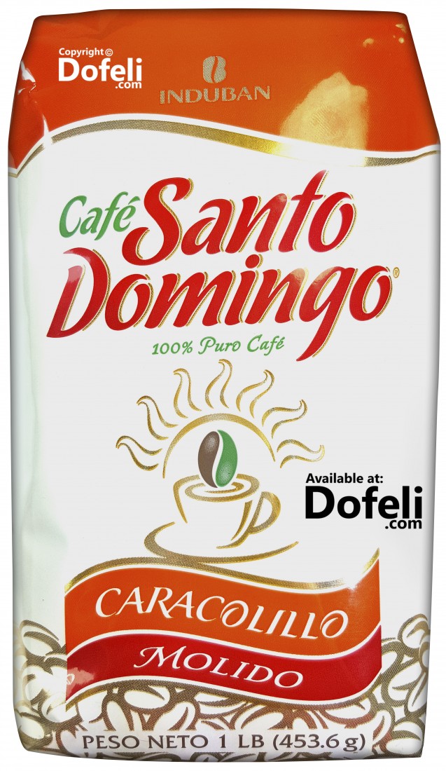 Santo Domingo Dominican ground peaberry coffee with rich aroma and robust flavor from Dominican Republic in medium grind presentation.